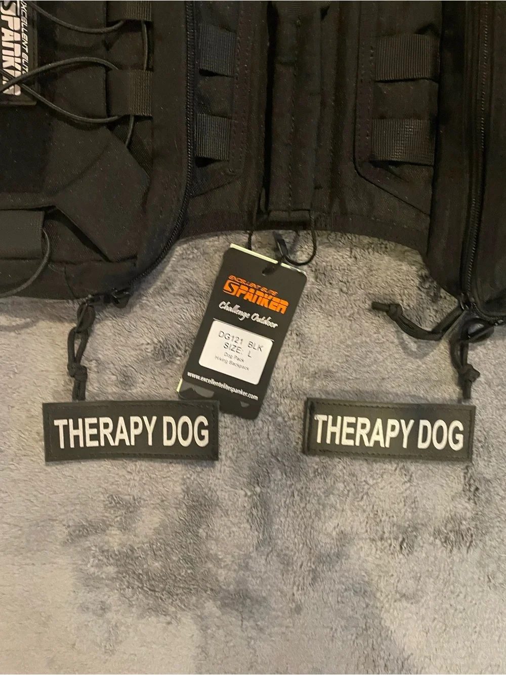 Excellent Elite Spanker Dog Pack Hiking Backpack for Large Dogs Black 2 Compart